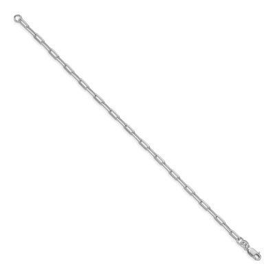 Sterling Silver 3.25mm Elongated Open Cable Chain Bracelet – view 2