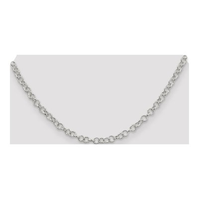 Sterling Silver 4.55mm Handmade Patterned Rolo Chain – view 4