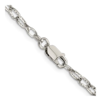 Sterling Silver 3.75mm Handmade Patterned Rolo Chain – view 3