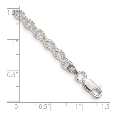 Sterling Silver 3.5mm Handmade Rolo Chain Bracelet – view 3
