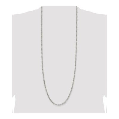 Sterling Silver 4mm Rolo Chain – view 4