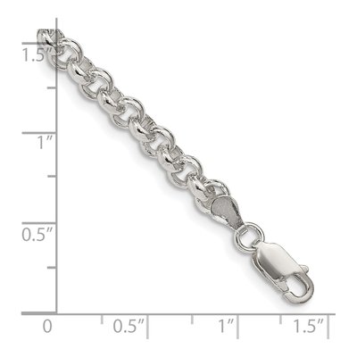 Sterling Silver 5mm Rolo Chain Bracelet – view 4