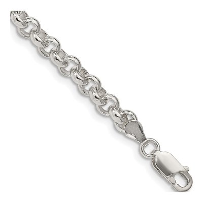 Sterling Silver 5mm Rolo Chain Bracelet