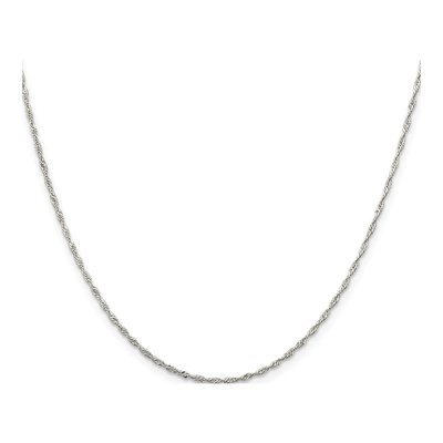 Sterling Silver 1.4mm Twisted Singapore Chain – view 2