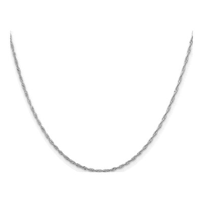 Sterling Silver 1.4mm Twisted Singapore Chain – view 2