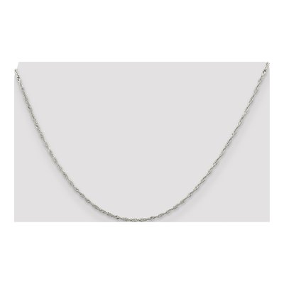 Sterling Silver 1.4mm Twisted Singapore Chain – view 4