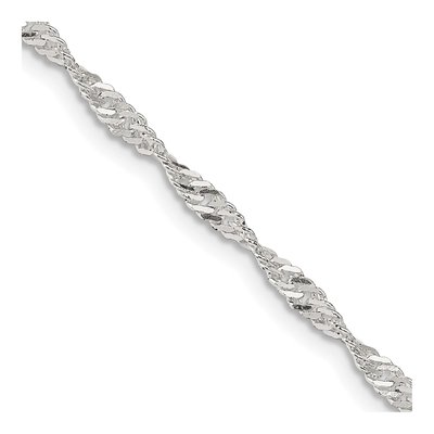Sterling Silver 2.25mm Twisted Singapore Chain