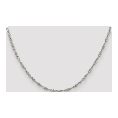 Sterling Silver 2.25mm Twisted Singapore Chain – view 4