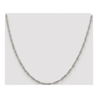 Sterling Silver 2.25mm Twisted Singapore Chain – view 4