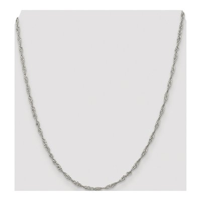 Sterling Silver 2.25mm Twisted Singapore Chain – view 4