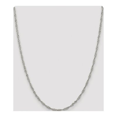 Sterling Silver 2.25mm Twisted Singapore Chain – view 4