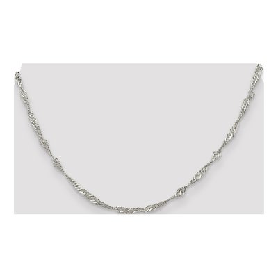 Sterling Silver 3mm Twisted Singapore Chain – view 4