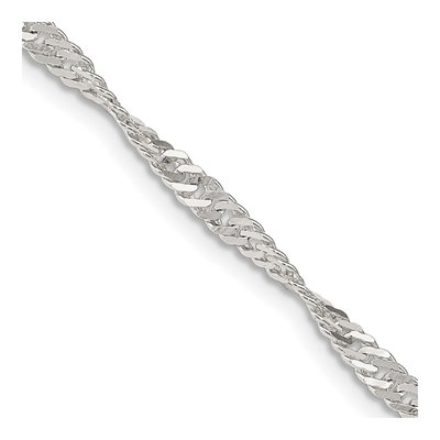 Sterling Silver 3mm Twisted Singapore Chain