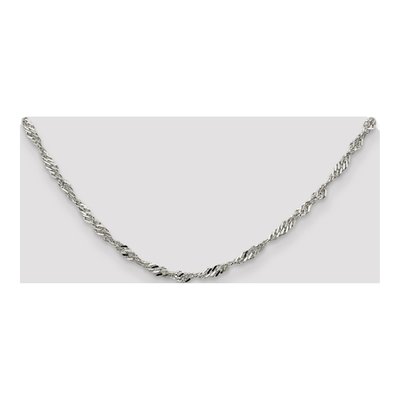 Sterling Silver 3.5mm Twisted Singapore Chain – view 4