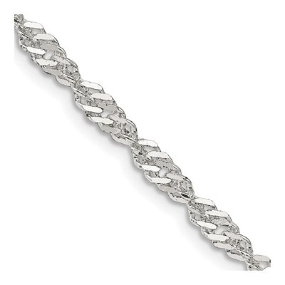 Sterling Silver 3.5mm Twisted Singapore Chain