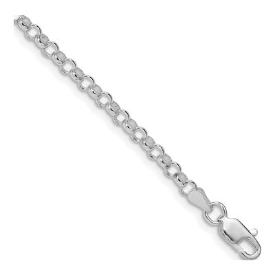 Sterling Silver 3.5mm Rolo Chain Bracelet