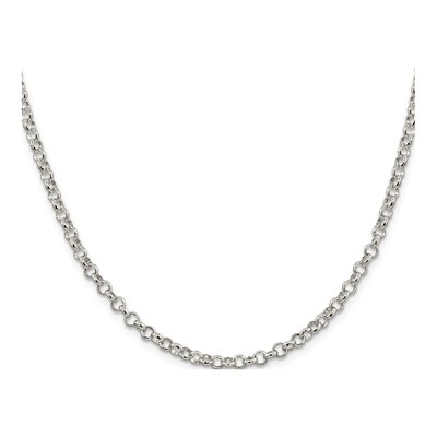 Sterling Silver 4mm Rolo Chain – view 2