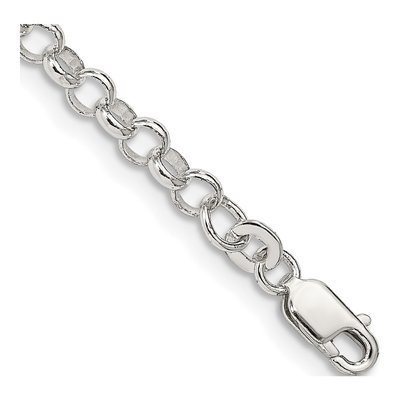 Sterling Silver 4mm Rolo Chain Bracelet