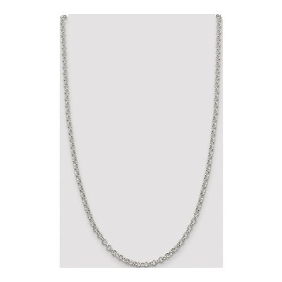 Sterling Silver 4mm Rolo Chain – view 4