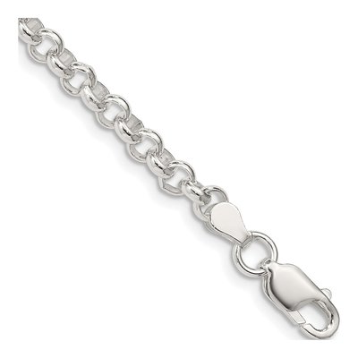 Sterling Silver 4.6mm Rolo Chain Bracelet