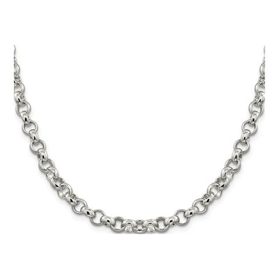 Sterling Silver 6.75mm Handmade Rolo Chain – view 2