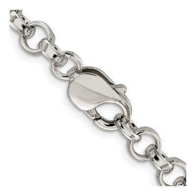 Sterling Silver 6.75mm Handmade Rolo Chain – view 3