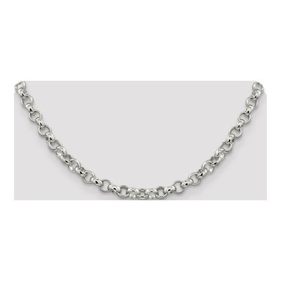Sterling Silver 6.75mm Handmade Rolo Chain – view 4