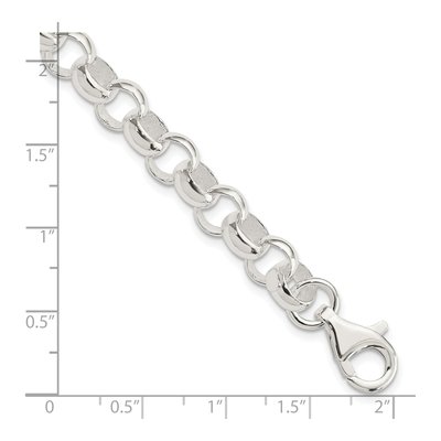 Sterling Silver 8mm Belcher Rolo Chain Bracelet – view 4