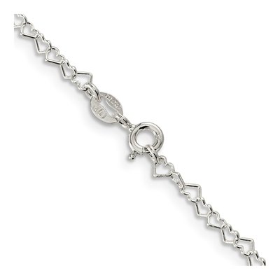 Sterling Silver 3.5mm Fancy Heart Link Chain – view 3