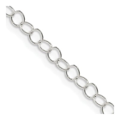 Sterling Silver 3.5mm Fancy Cable Chain