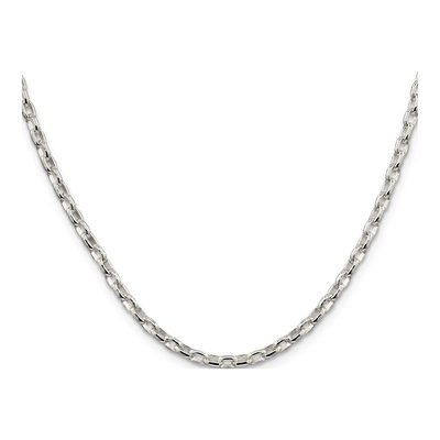 Sterling Silver 3.2mm Oval Rolo Chain – view 2
