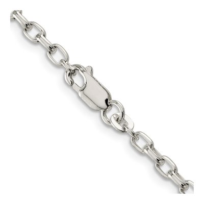 Sterling Silver 3.2mm Oval Rolo Chain – view 3