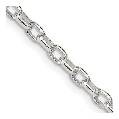 Sterling Silver 3.2mm Oval Rolo Chain