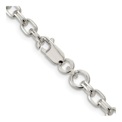 Sterling Silver 4.4mm Oval Rolo Chain – view 3