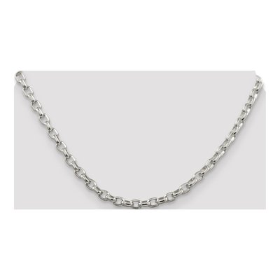 Sterling Silver 4.4mm Oval Rolo Chain – view 4
