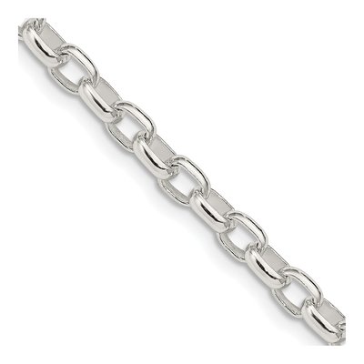 Sterling Silver 4.4mm Oval Rolo Chain