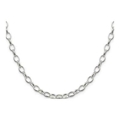 Sterling Silver 5mm Fancy Rolo Chain – view 2