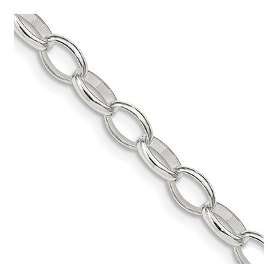 Sterling Silver 5mm Fancy Rolo Chain