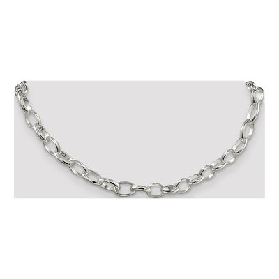 Sterling Silver 8mm Fancy Rolo Chain – view 4