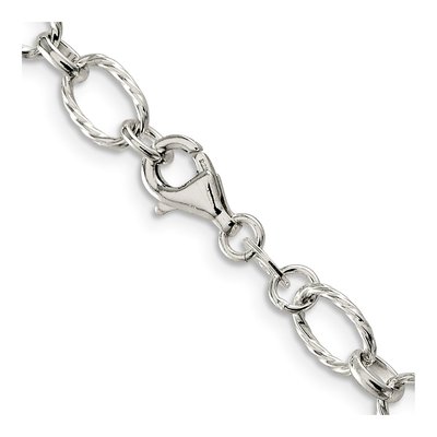 Sterling Silver 6.1mm Handmade Rolo Chain – view 3