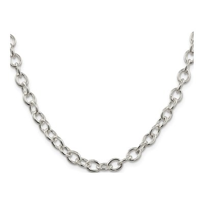 Sterling Silver 6.8mm Oval Cable Chain – view 2