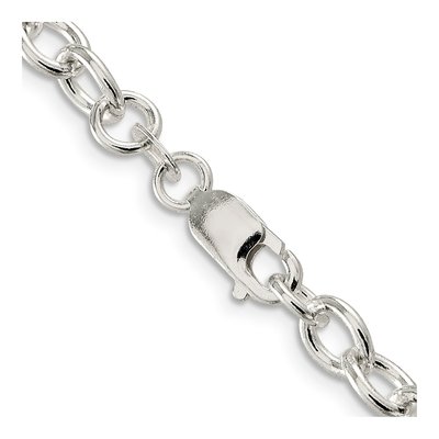 Sterling Silver 6.8mm Oval Cable Chain – view 3