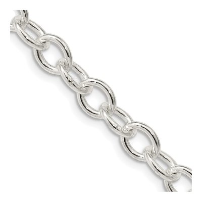 Sterling Silver 6.8mm Oval Cable Chain
