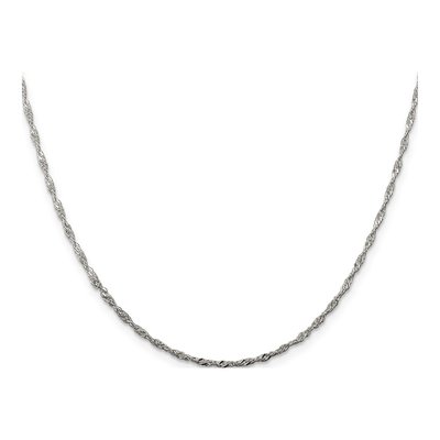 Sterling Silver 1.75mm Twisted Singapore Chain – view 2