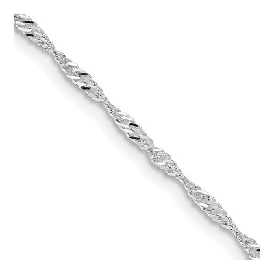 Sterling Silver 1.75mm Twisted Singapore Chain