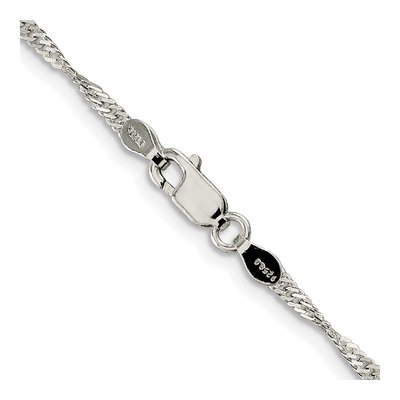 Sterling Silver 2mm Twisted Singapore Chain – view 3
