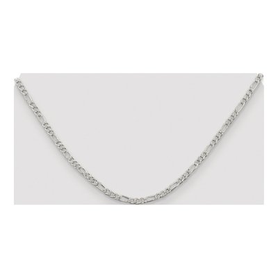 Sterling Silver 3mm Flat Figaro Chain – view 4