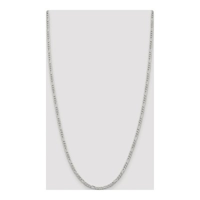 Sterling Silver 3mm Pave Flat Figaro Chain – view 4