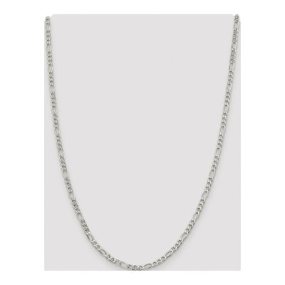 Sterling Silver 4mm Pave Flat Figaro Chain – view 4