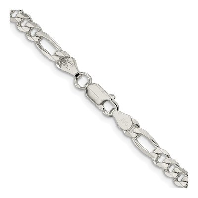 Sterling Silver 4.75mm Flat Figaro Chain – view 3